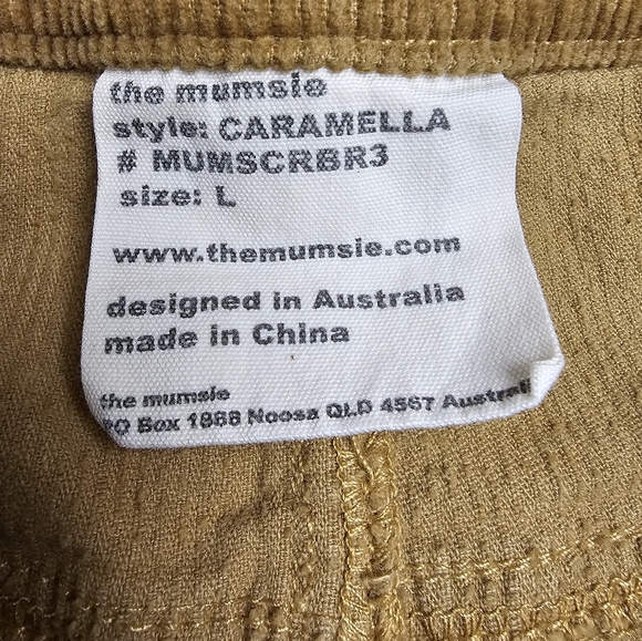 The Mumsie Caramella Stretch Corduroy Overalls, Size Large Maternity Baby Wear - Picture 13 of 14